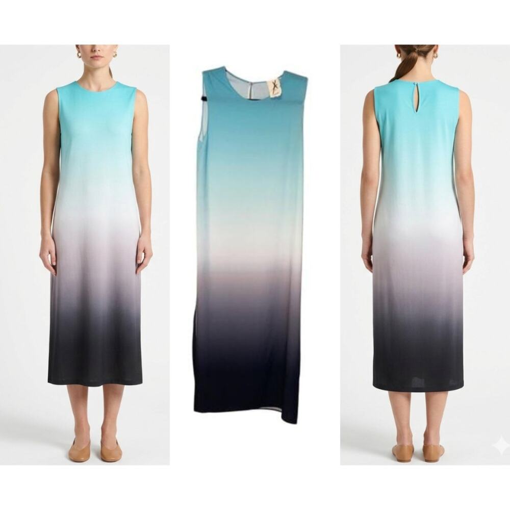 Yigal Azrouel Sleeveless Gradient Summer Dress - Round Neck - Picture 1 of 12